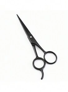 1 pieza Tijeras profesionales pequeñas de 14cm para peluquería, suministros profesionales de peluquería, herramientas de estilo de salón, recortadora de nariz, herramientas de corte y herramientas de barbero - Negro - Ver 1