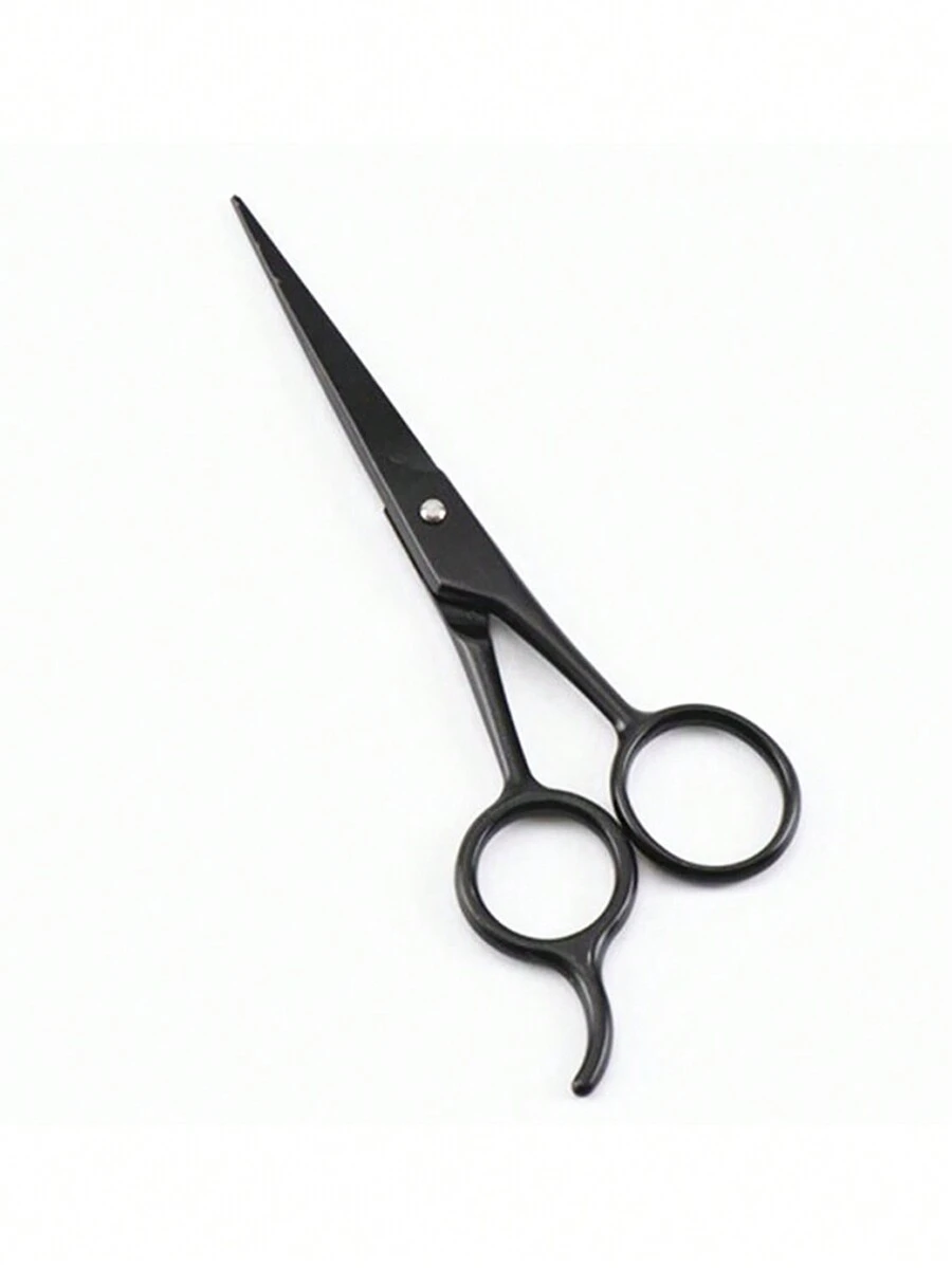 1 pieza Tijeras profesionales pequeñas de 14cm para peluquería, suministros profesionales de peluquería, herramientas de estilo de salón, recortadora de nariz, herramientas de corte y herramientas de barbero - Negro - Ver 1