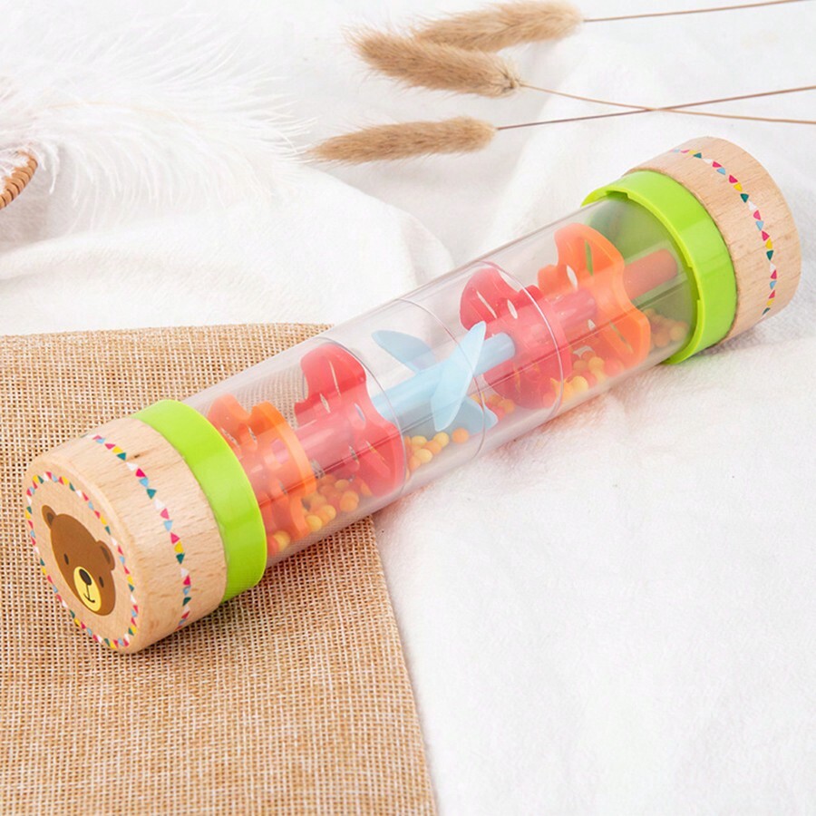 Handcrafted Wooden Rain Sound Maker Soothing Enchanting Melodies For