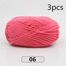 3pcs/Set 150g 5-Ply Yarn + 1pc Random Color Knitting Tool Scissors, For Weaving Bags, Scarves, Hats, Sweaters, Dolls