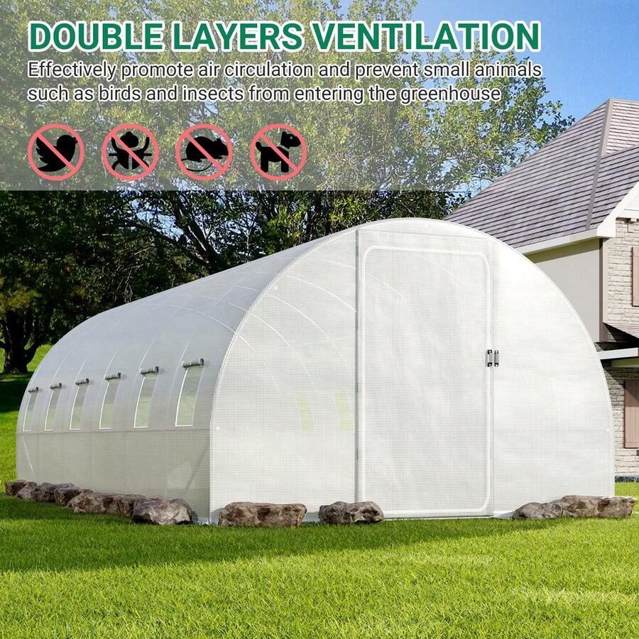 Ataucjin Ataucjin Outdoors Large WalkIn Tunnel Greenhouse Heavy Duty