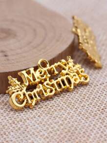 10pcs Merry Christmas Charms, Zinc Alloy Pendant For DIY Jewelry Making, Necklace, Bracelet, And Earring Craft Accessories,Festive Seasonal Ornaments, No Electricity Needed, Christmas Hanging Decorations, Christmas Decor Home Decor Christmas Decorations Room Decor Winter Christmas Decorations Home Christmas Gifts Christmas Decor - Multicolor - View 7