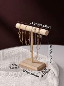 1 pièce Porte-bracelet/présentoir à bijoux en bois, bracelet en bois, chouchou, bijoux, montre, support de rangement et de présentation de bracelet. Rentrée scolaire