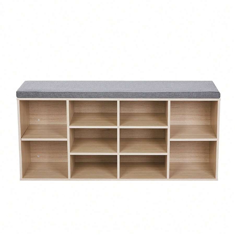 VASAGLE Shoe Bench Shoe Shelf Storage 10 Compartments With