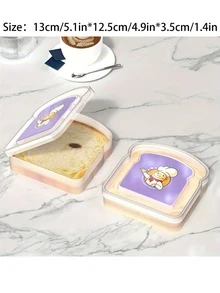Hộp đựng cơm trưa 1 món - Hộp đựng bánh mì nướng có thể tái sử dụng và giặt được - Hộp đựng thực phẩm chống rò rỉ di động Hộp đựng Bento, Thích hợp đựng bánh mì, các loại hạt, đồ ăn nhẹ, trái cây, bánh ngọt - Hộp đựng đồ nhà bếp - Nhiều màu - Xem 10