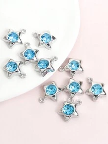 10 chiếc vòng cổ hợp kim hình ngôi sao năm cánh đính đá nhiều màu sắc ngọt ngào và mát mẻ, vòng cổ vòng tay hoa tai phụ kiện tóc trâm cài điện thoại, mặt dây chuyền hợp kim hình ngôi sao năm cánh tự làm, phụ kiện trang sức đa năng và dễ sử dụng - Quà tặng hoàn hảo cho người yêu và bạn bè - ngôi sao năm cánh - Xem 19