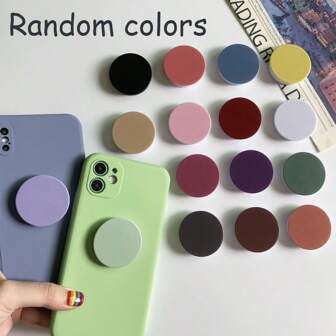 1 pieza Agarre de teléfono, Soporte de teléfono, Agarre de teléfono móvil y soporte plegable y expandible de forma redonda con colores de macarrón, multifuncional, intercambiable para teléfonos y tabletas compatibles con , teléfonos Android, regalo para cumpleaños, familia, amigos