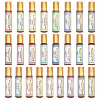  1 Stück Duftöl 10ml/0,33fl.Oz EUQEE Duftöl Roller Duft, verwendet für Körperduft, Dates, ausstrahlendem Charme langanhaltend, Weißer Moschus, Kokosnuss & Vanille, Good Girl, Oud Wood, Vanille Moschus, Angel, , Bright Crystal, Bombshell, Amber Romance, , Erdbeere, Kirsche, Frische Wäsche, Kaugummi, Meeresbrise