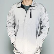 Chamarra Reflejante De Alta Visibilidad Impermeable - Gris - Ver 2