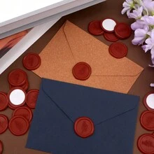 BAOFALI 30 件/50 件迷迭香图案自粘蜡封贴纸适用于礼物婚礼邀请函信封密封