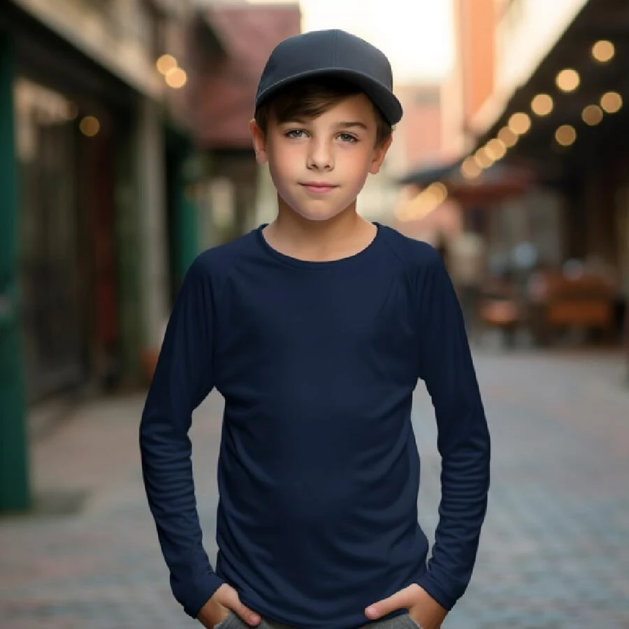 Thermal Children's Shirt, Blouse, Sun Protection, UV Protection, For Boys, 2 To 16 Years Old - Blue - View 1