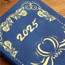 1 件 A6 每日计划笔记本 2025，英语日程本，口袋大小时间管理皮革封面记事本，便携式效率手册 - 彩色 - 查看 7