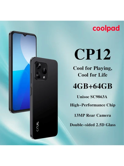 Coolpad COOL CP12, Android 13, Tela de 6,517 Polegadas HD+, Cores
