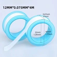 3 chiếc băng keo ống nước PTFE, băng keo niêm phong không dầu, băng keo niêm phong ren, băng keo niêm phong ren ống màu trắng, vật liệu thiết yếu cho gia đình - Màu xanh lam - Xem 8
