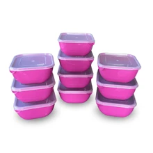 Kit With 10 Pots Organizer Box SQUARE Household Utility Colorful - Nhiều màu - Xem 4