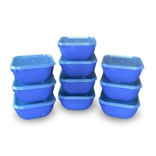 Kit With 10 Pots Organizer Box SQUARE Household Utility Colorful - Nhiều màu - Xem 3