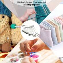 1/10 chiếc Ghim an toàn kim loại dày hơn cỡ lớn 8,9cm, 150 chiếc/hộp Ghim an toàn nhỏ gồm 4 kích cỡ khác nhau, bền, ngăn trâm cài áo bị trượt, Ghim điều chỉnh và sửa chữa quần áo - Nhiều màu - Xem 10