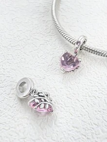 STYFNE 1 chiếc S925 Bạc Sterling Mạ Hình Con Vật Cua, Mặt Dây Chuyền Trang Sức Thanh Lịch Thiết Kế Hình Bạch Tuộc, Phụ Kiện Tự Làm Thủ Công, Quà Tặng Nhỏ Cho Bé Gái - Bạc - Xem 8