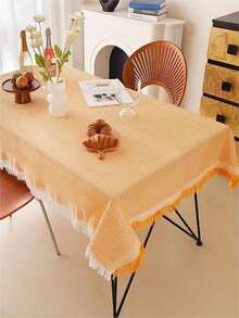 轻奢现代华夫格沙发巾单件床上用品防污染多色选择户外露营毯舒适生活 - 黃色 - 查看 3