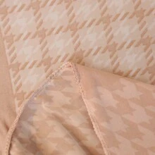 1 件几何色块拼布沙发/床罩，弹力全包涤纶沙发套，适合酒店和家庭使用 - 亮橙色 - 查看 10