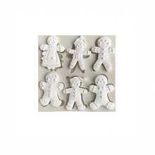 1 khuôn silicon hình người bánh gừng Giáng sinh, khuôn nến, khuôn thạch cao xà phòng, khuôn trang trí bằng đất sét mềm tự làm bằng nhựa epoxy, dụng cụ thủ công mỹ nghệ thủ công - trắng - Xem 6