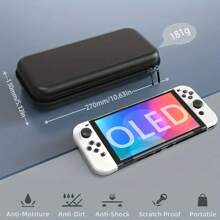 外壳兼容 Switch 和 OLED 型号保护性硬质便携式旅行手提箱外壳袋兼容 Switch 控制台 - 黑色 - 查看 3