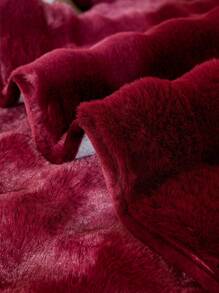 1pc Plush Soft Sofa Cushion Pad, Thickened Winter Warm All Season Non-Slip Sofa Cover Slipcover, Dustproof Washable Furniture Protector For Living Room, Bedroom, Office, L-Shaped Sofa - Burgundy - View 9