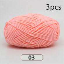 3pcs/Set 150g 5-Ply Yarn + 1pc Random Color Knitting Tool Scissors, For Weaving Bags, Scarves, Hats, Sweaters, Dolls