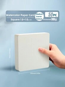 50/100 Pcs Blank Watercolor Paper,Thickening 300gsm For Professional Artists, Beginners Acrylics Watercolors,Gouache,Inks,Oil Paintings,PostCard Students Art Supplies Gift Best Choice Back To School Supplies Halloween Easter Christmas Card Drawing Tools