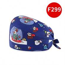 1 pezzo Cappello da infermiera in poliestere stampato, berretto da lavoro per costume e rappresentazione, regolabile e traspirante, adatto per medici pediatrici, adatto per Ognissanti e Natale, unisex