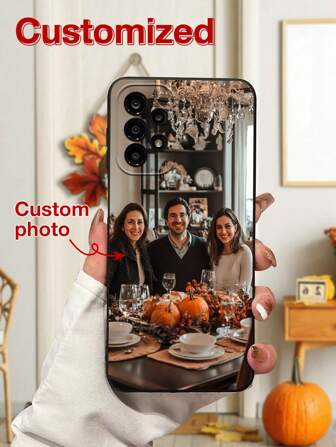 1 st personligt Thanksgiving familj/barn/par/husdjur foto stötsäkert telefonskal kompatibelt med Samsung S24 Ultra/S25, A55, A35, A6, A16 och andra Android-telefoner, Anpassade telefonskal, Street Casual Chic, Mobiltelefoner och accessoarer, Chic höst, Snygg, Färgglad, Vintage, Söt, Kontrakterad, Rolig, Anpassad, Personlig, Unik, Anpassad, Perfekta presenter till honom, Perfekta presenter till henne, Pojkvän, Flickvän, Familj, Vänner, Mor- och farföräldrar, Par, För årsdagar, För födelsedagar, Modernt personligt telefonskal