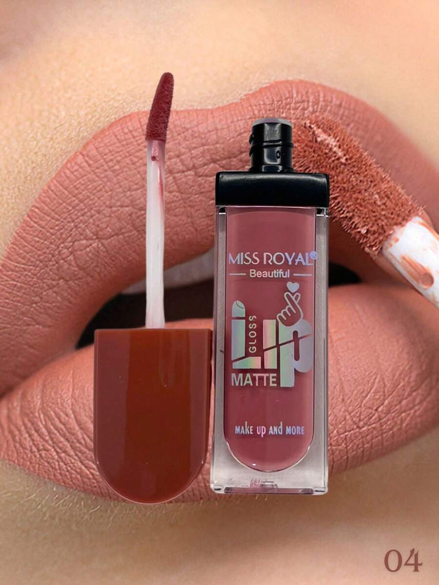 Tesouro direto Import Lip Gloss Matte Lipstick - 6 Nude Colors - Pink Nude - Xem 1