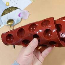 Molde de silicona de 6 cavidades en forma de semiesfera para hacer bombas de chocolate caliente, pasteles, gelatina y mousses en forma de domo para fiestas navideñas, herramientas de cocción para hornear
