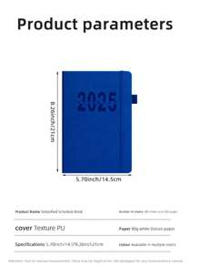 2025年新款日历日记本自律签到时间管理一天一页365天计划办公 - 彩色 - 查看 3