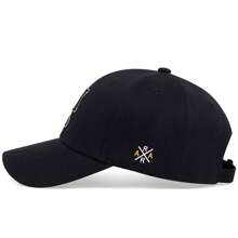 1Piece Men Poker Spades K Embroidered Baseball Cap Outdoor Adjustable Sunscreen Leisure Hat Spring Autumn Travel Tourism Beach Vacation - 黑色 - 查看 3