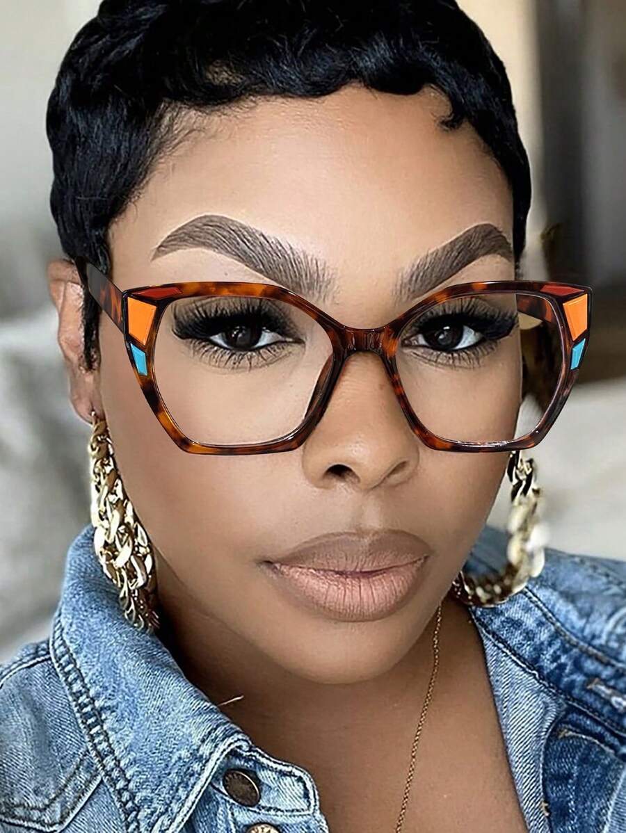 1/2/3 PCS Women's Acrylic Bohemian Casual Cat Eye Fashion Glasses For Daily Reading And Work Commuting - Multicolor - View 1