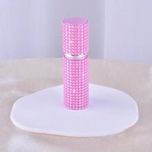 1pc 10ml Diamond Studded Empty Refillable Bottle, Portable Travelsize For Cosmetics, Perfume, Liquid