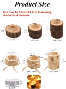 Portacandele decorativi per la casa, portacandele in legno, portacandele per doccia nuziale, portacandele cilindrici di legno anticati per meditazione, hotel o decorazione per matrimoni, candele di cera moderne per casa, feste di compleanno, San Valentino
