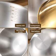 5 chiếc chậu rửa bằng thép không gỉ có vạch chia, chậu rửa salad, bát nấu ăn gia dụng, vạch chia, bát đựng dung tích, chậu rửa bát, giỏ thoát nước, chậu nướng và đánh trứng - Nhiều màu - Xem 11