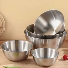 5 chiếc chậu rửa bằng thép không gỉ có vạch chia, chậu rửa salad, bát nấu ăn gia dụng, vạch chia, bát đựng dung tích, chậu rửa bát, giỏ thoát nước, chậu nướng và đánh trứng - Nhiều màu - Xem 4