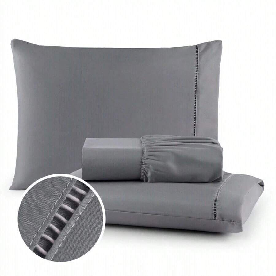 Stick Stitch Sheet Set For Single Bed Moda de Mujer SHEIN México