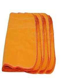 Flanela Laranja Tamanho 30x50 Para Limpeza Geral - 10 Unidades - Laranja - Visão 2
