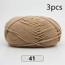 3pcs/Set 150g 5-Ply Yarn + 1pc Random Color Knitting Tool Scissors, For Weaving Bags, Scarves, Hats, Sweaters, Dolls