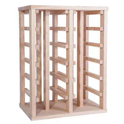 Well Home Garrafeira em madeira de pinho com 24 prateleiras sem verniz. Envio grátis em 24/48 horas