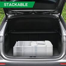 6 piezas Silla plegable de plástico blanco para jardín, fabricada por inyección - Blanco - Ver 3