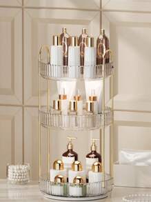 Rotating Makeup Organizer, High-Capacity Bathroom Organizer Countertop Skincare Perfume Cosmetics Organizer,Room,Home,Bedroom,Bathroom,House,Pink Room,Living Room Decor,Travel Stuff,Gift Bag,Gifts For Mom,Dad,Men,Friends,Teacher,Birthday,Wedding,Desk,Shelves,Accessories,Gift Boxes,Funny Gift,Storage