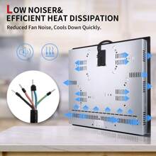 IsEasy Placa vitrocerámica 60cm ancho 3 zonas sin marco control táctil temporizador 6000W negro