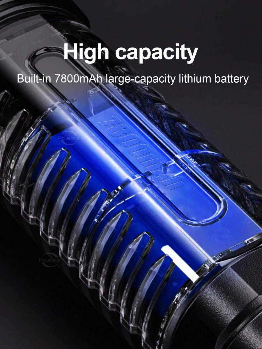 HighPower LED Torch 7800mAh Rechargeable Battery Waterproof, Long