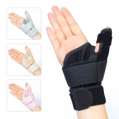 1pc Sports Wristband, Hand And Finger Protection Cover, Basketball Protection, Thumb Pressure Strap, Breathable Finger Protection Wristband