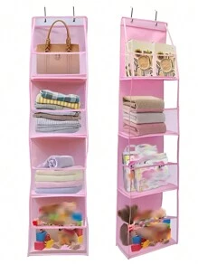 1 pieza Bolsa colgante de 4 capas para la habitación del bebé para pañales, juguetes, artículos diversos, decoraciones y regalos familiares para la ducha de bebé